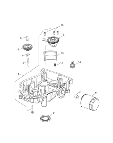 Kohler Kt735-3017 Oil Pan And Lubrication Diagram and Parts List for Z-FORCESZ54 (17ASDGHC-17ASDGHC010)(2015) Cub Cadet Lawn Tractor